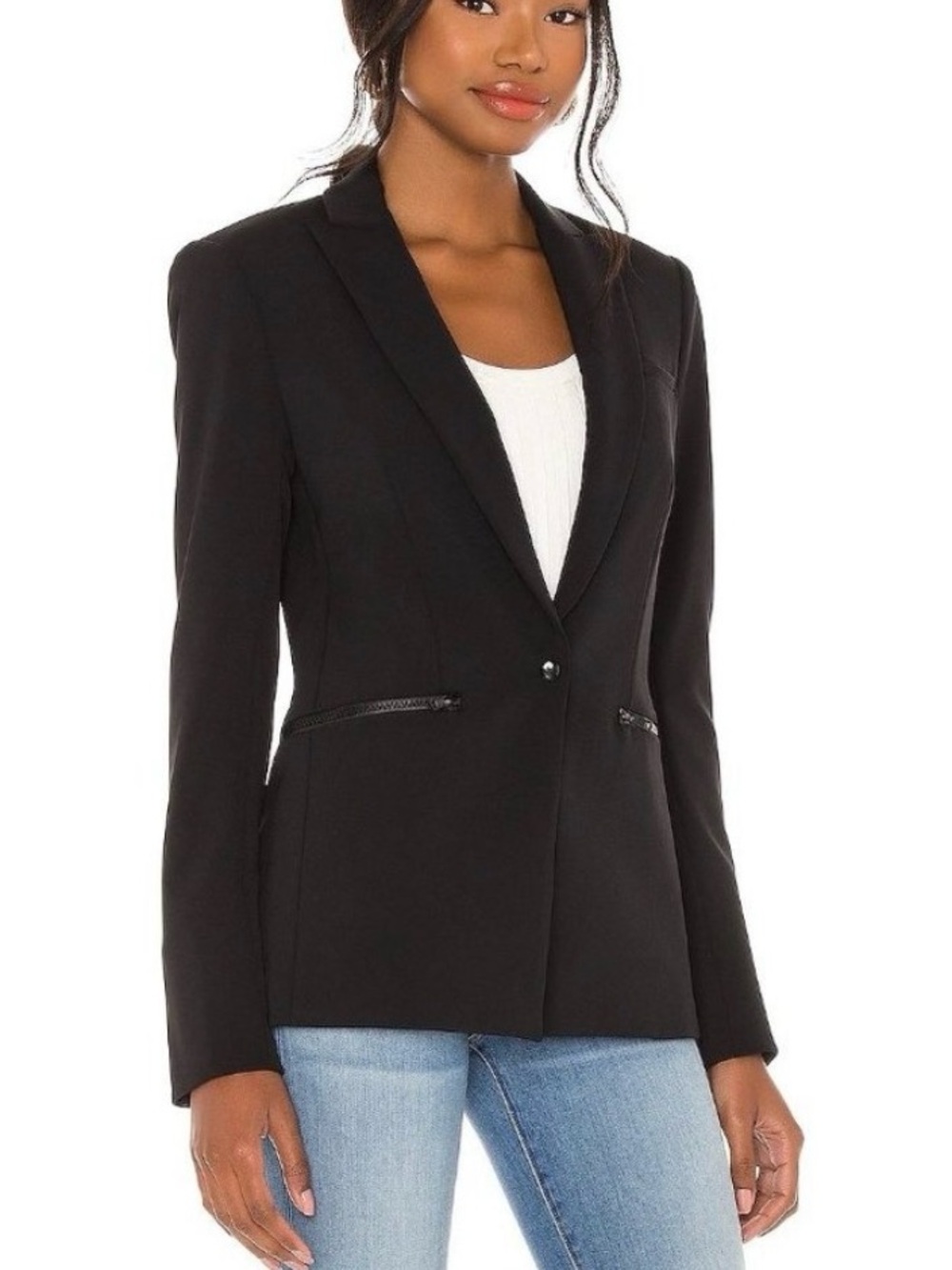 VERONICA BEARD Black Scuba Dickey Jacket Blazer Size 0 EUC